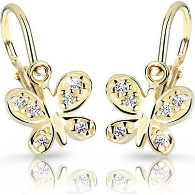 Cutie Jewellery zlaté detské náušnice C2748-10-X-1 biela