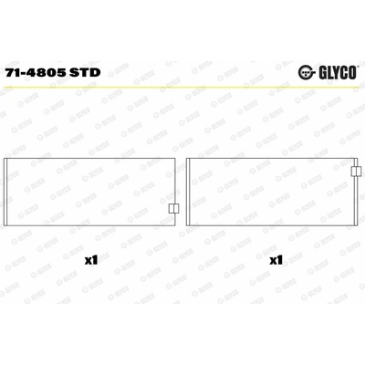 Panva ojničného ložiska GLYCO 71-4805 STD