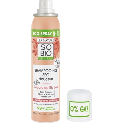 SO’BiO étic Jemný suchý šampon ve spreji pro citlivou pokožku hlavy BIO 100 ml