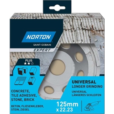 Norton Expert Diamantový brusný hrncový kotouč 125 x 22,23 mm 70184633577