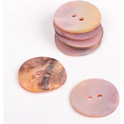 Kulatý knoflík Drops Ø 20 mm perleťový pudrový