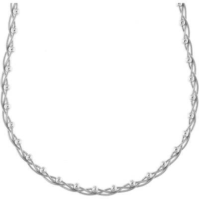 InfinitySilver Strieborný náhrdelník splietaný s guľôčkami 148101555