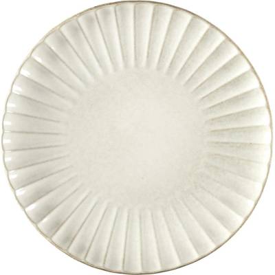 Keramický servírovací talíř Vlora 32 cm béžový do jídelny, vhodný do myčky Intesi