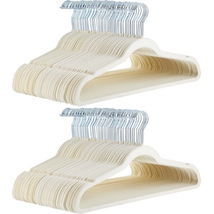Amazon Basics Slim Non-Slip Shirt/Suit/Costume Hangers, 100 Pack, Ivory - AQ-M0005 (AQ-M0005)