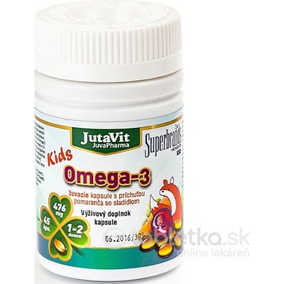 JutaVit Omega-3 kids s pomarančovou príchuťou 45 kapsúl