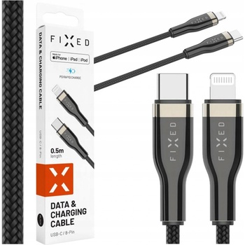 Fixed FIXDB-CL05-BK USB-C/Lightning a podporou PD, 0,5m