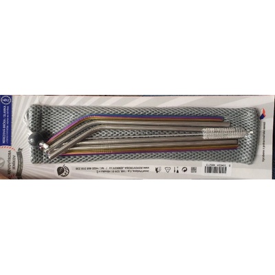 Kovovýroba Jeníkov nerezových brček 6 ks čistítko sáček šedý