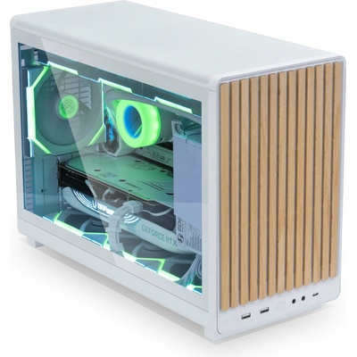 Lian Li A3-mATX White (Wooden Front + Glass) G99.A3W-WDG.00