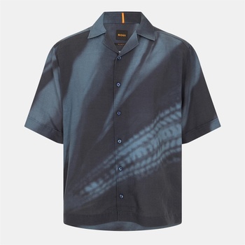HUGO BOSS Риза с къс ръкав Boss Men's Lapis Short Sleeve Shirt - Dark Blue