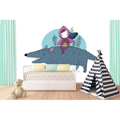 DIMEX ART Самозалепваща се флизелинова фототапета червената шапчица 375 x 250 см