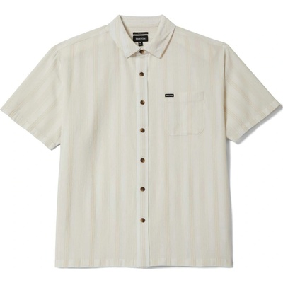 Brixton košela Cru Striped Dobby krátky rukáv woven off white