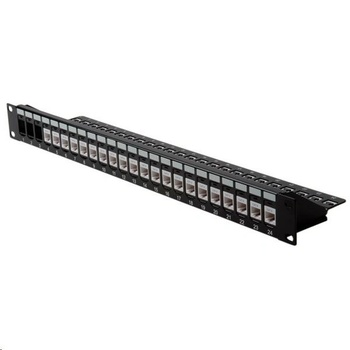 Roline UTP CAT5e/CAT6 Keystone 19" 24-port patch frame (26.11. 0357-5) (26.11. 0357-5) (26.11.0357-5)