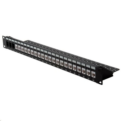 Roline UTP CAT5e/CAT6 Keystone 19" 24-port patch frame (26.11. 0357-5) (26.11.0357-5)