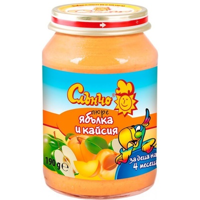 Слънчо пюре от ябълка и кайсия - 190 г