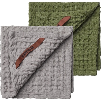 Humdakin Малки кърпи за съдове Humdakin Waffel 28 x 28 см бежови и зелени 2 бр (271-107)