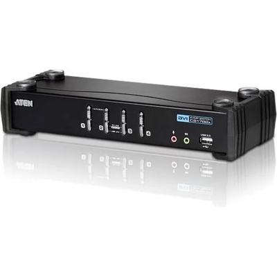 ATEN KVMP превключвател, ATEN CS1764A-AT, 4-портов, USB, DVI, Audio (ATEN-CS1764A-AT-G)