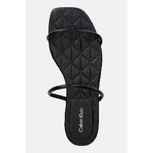 Calvin Klein чехли дамски от кожа SQUARE FLAT SNDL QUILT LTH (HW0HW02859)
