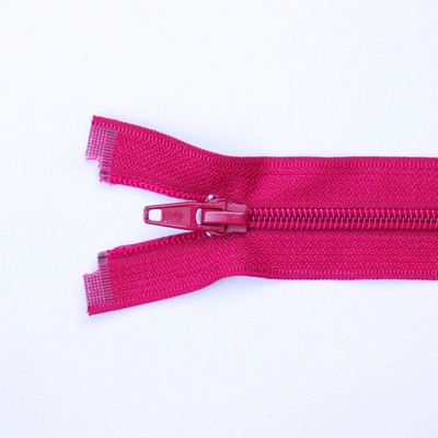 Pro Háčkování Spirálový zip dělitelný 40 cm matný cyklámen