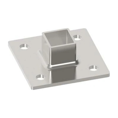 Hahn Steel Montážní patka 105 x 105 mm pro profil 40 x 40 x 2 mm, AISI 304 - brus