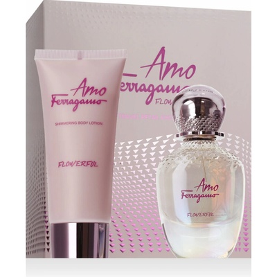Salvatore Ferragamo Amo Flowerful EDT 50 ml + tělové mléko 100 ml dárková sada