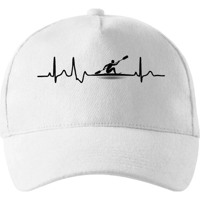 EKG pádlovania so zahnutým šiltom a mosaznou sponou Biela