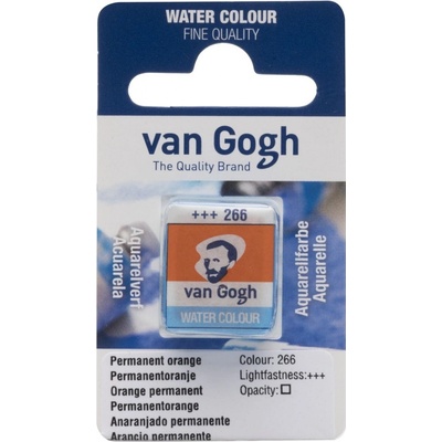 Van Gogh Akvarelová barva v půlpánvičce 266 Permanent Orange