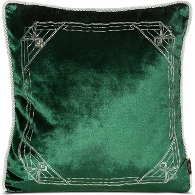 Takoy ROYAL 9 zo zamatu zdobená vzorom z kryštálikov-HF-463213 45 x 45 cm