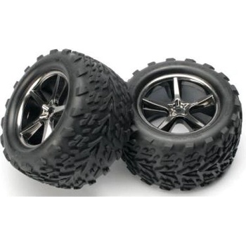 Traxxas колело 3.8", джанта Gemini черен хром H14, гума Talon (2)