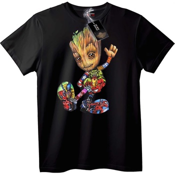NOONEBRAND Тениска Groot Marvel Heroes - 7XL, Black