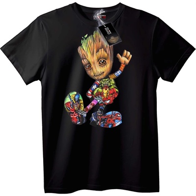 NOONEBRAND Тениска Groot Marvel Heroes - 7XL, Black