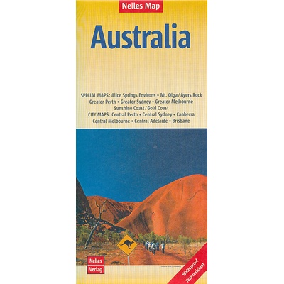 mapa Australia 1:4,5 mil. voděodolná