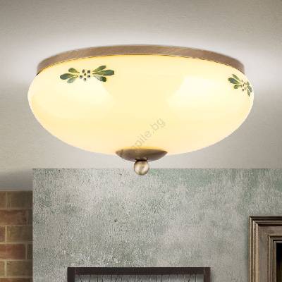 Orion DL 7-673 - Плафон LANDHAUS 2xE27/60W/230V Ø 28 см бронзов/бежов (OR0186)