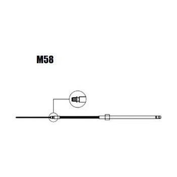 Ultraflex M58 STEERINGCABLE - 21'/ 6‚41 m
