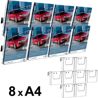A-Z Reklama CZ Cocktail Brochure Wall držák na letáky set 8 x A4 – Hledejceny.cz