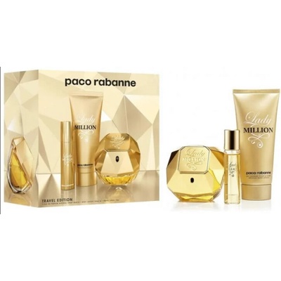 Paco Rabanne Lady Million for Women EDP 80 ml + EDP 10 ml + telové mlieko 100 ml pre ženy