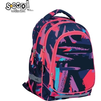 S-Cool АНАТОМИЧНА РАНИЦА scool ОЛЕКОТЕНА, Шарена