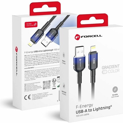 Forcell C353 USB A to Lightning 2,4A 12W Gradient 1m černý