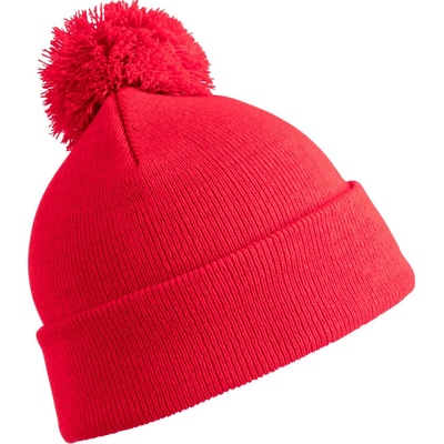 Result Headwear Čepice s bambulí RC 028J, dětská COT28028J00499-red Červená