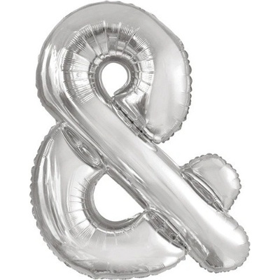 Amscan Fóliový symbol And strieborný 100 cm