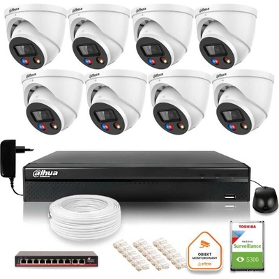 Dahua 8 kamier IPC HDW3849H AS PV 0280B S5 DVR