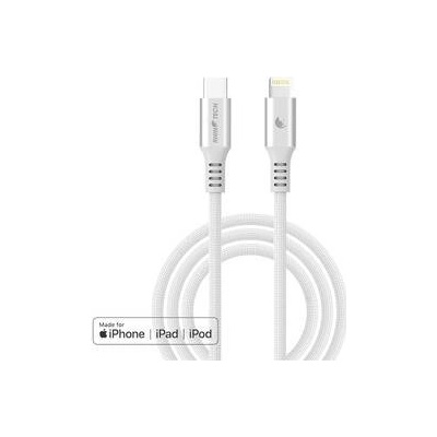 RhinoTech RTACC467 LITE MFi USB-C/Lightning, 1,2m, stříbrný