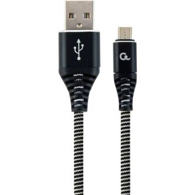 Gembird CC-USB2B-AMmBM-2M-BW USB 2.0 A – USB 2.0 micro B M/M 2m černobílý