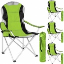 tectake 401299 4 kempingové židle polstrované - zelená