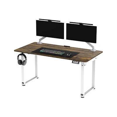 ULTRADESK UPLIFT 160x75 cm biela-hnedá
