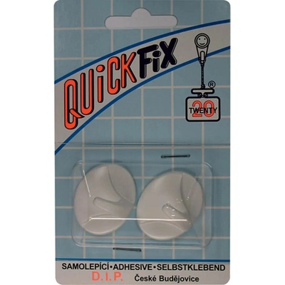 háček samolepící Quickfix 6/F0 bílý /2ks