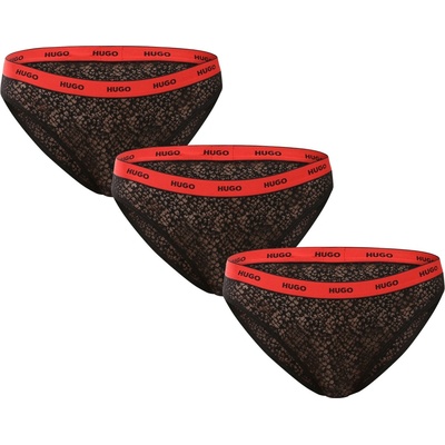 HUGO 3PACK dámske nohavičky (50535254 002) čierne