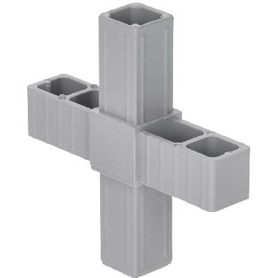 Plastová spojka - kříž vhodný do profilu velikosti 25x25x2 mm