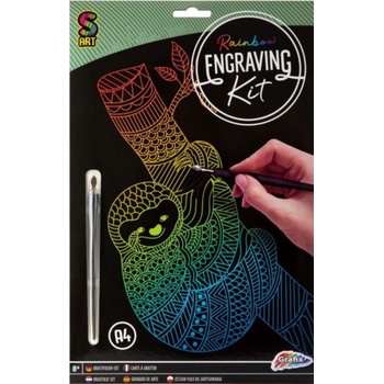 GRAFIX Dúhový škrabací obrázok leňochod