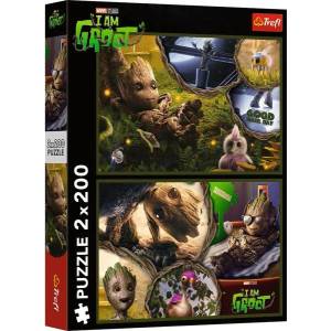 Trefl Puzzle Marvel 2 x 200 парчета Groot (13315)