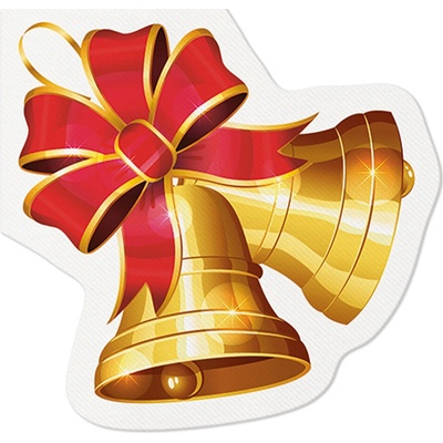 PAW Obrúsky Airlaid shape Christmas Bells 32x32cm